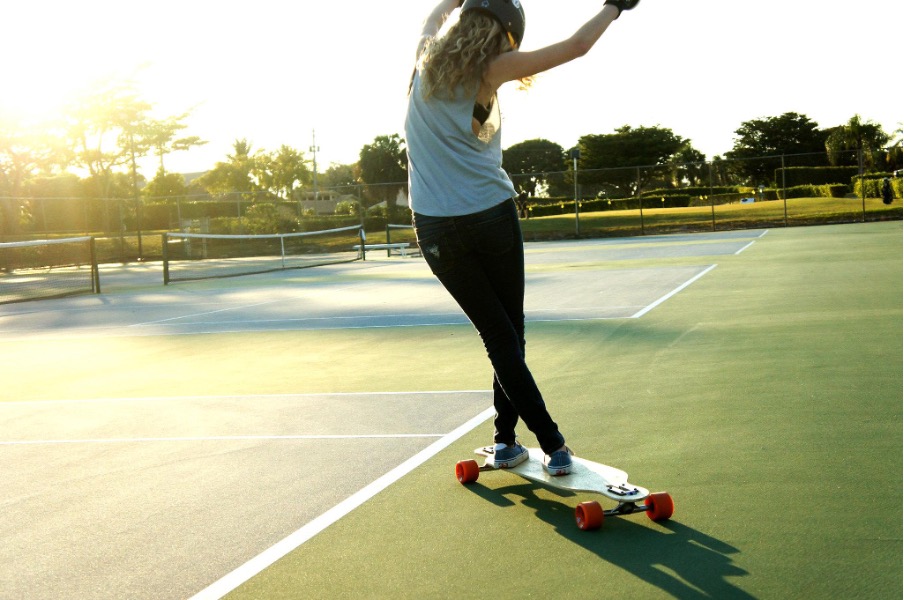 Dancing on a longboard