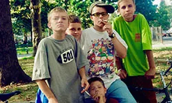 A group of young skaters in Williamsburg