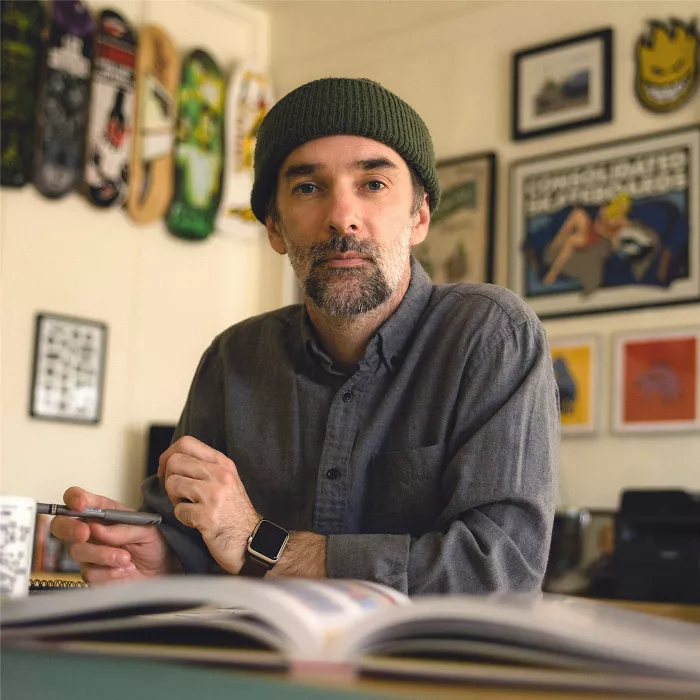 A headshot of Gordon Eckler, the creator of Skate Trivia, with a neutral expression.