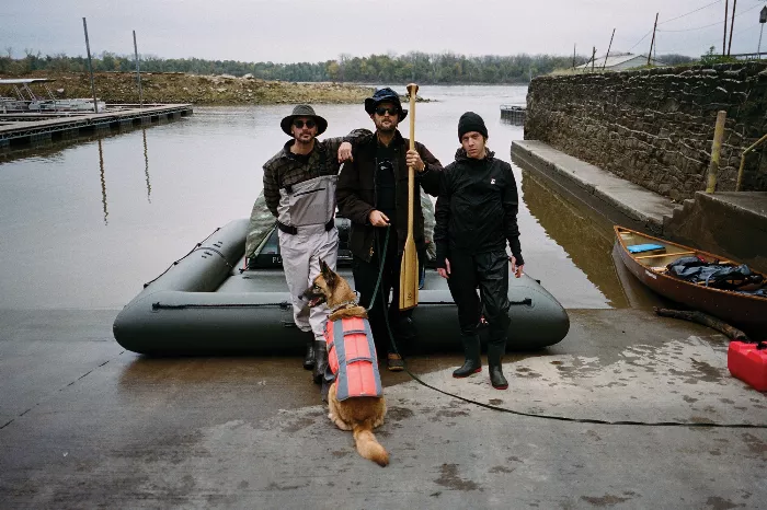 A photo from Patrick O'Dell's &quot;Big River&quot; book showing a scenic river landscape.