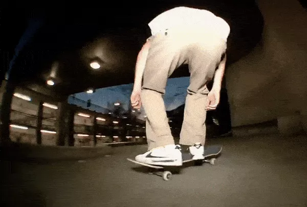 A skateboard clip using a fisheye lens