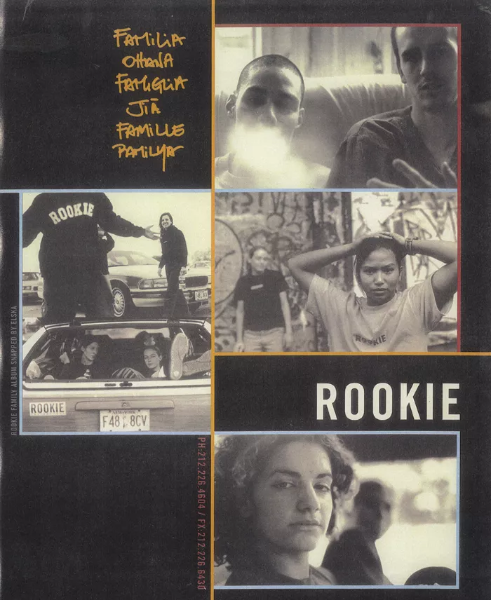 A vintage Rookie Skateboards advertisement, showcasing the brand's unique blend of skate culture and New York City aesthetics