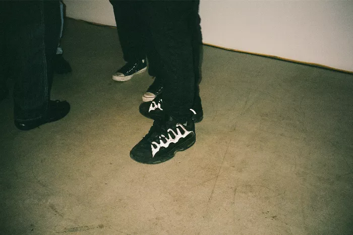 A vintage skate shoe D3 at the Jenkem book launch party