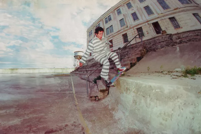 AI's desolate expansion of Mark Gonzales at Alcatraz