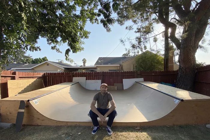 Andrew Martin Scott's backyard mini ramp