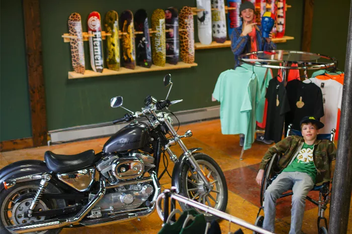 Another angle of the Creep Skateshop interior