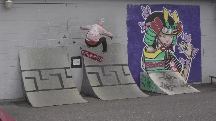 Another skateboarding frame of Billy Rohan