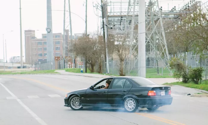 Antonio Durao drifting in a car