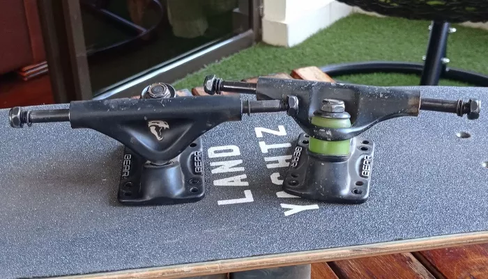 Bear 105mm tkp trucks for Landyachtz Dinghy closeup