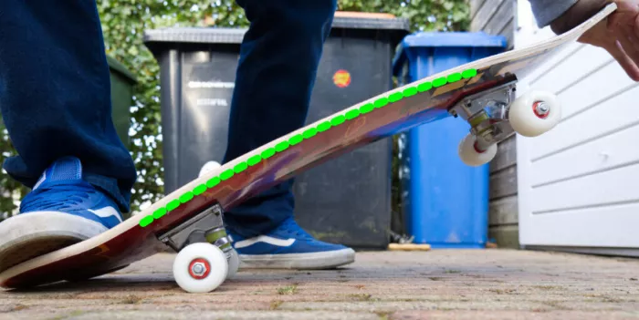 bending skateboard deck