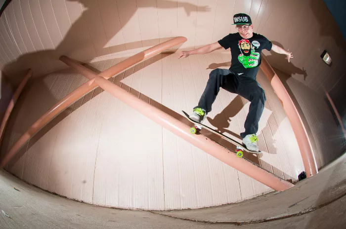 Black Ninja skating in Las Vegas.