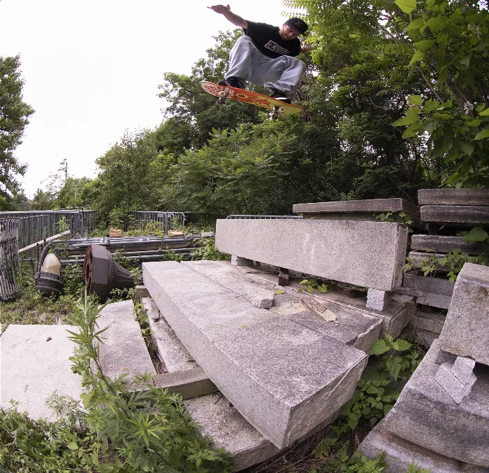 Brian Panebianco at the Love Park graveyard