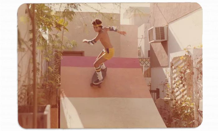 Cairo Foster skateboarding in Egypt