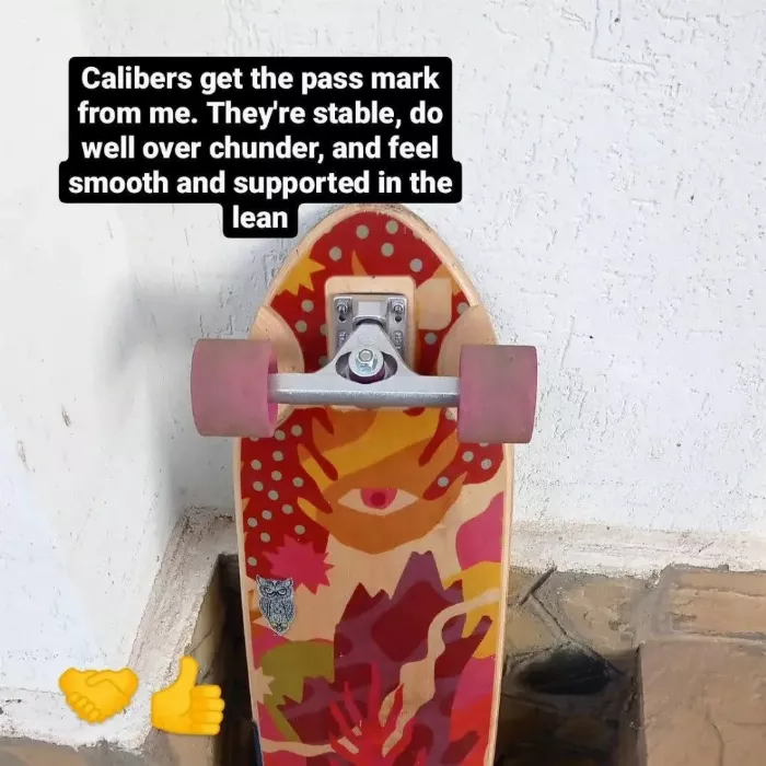 caliber ii trucks on the landyachtz longbaord