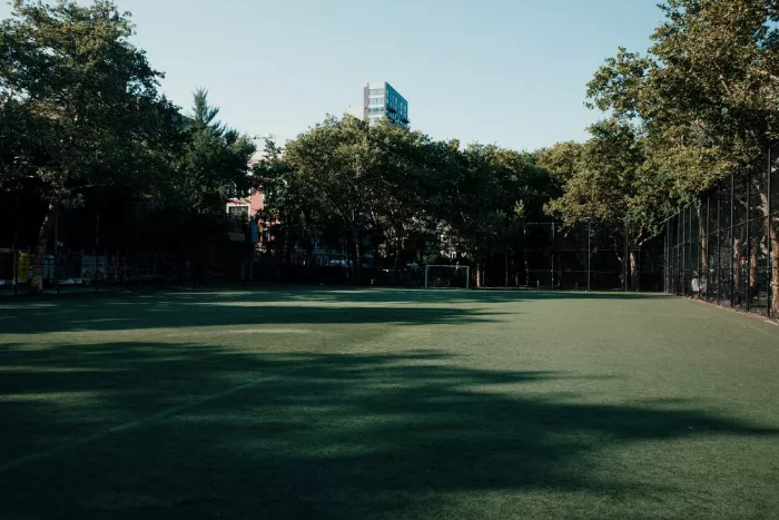 Chinatown Soccer Club members playing soccer