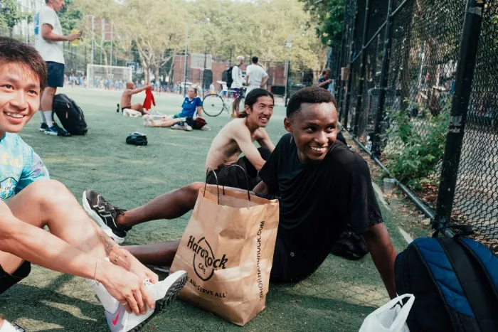 Close-up of soccer action with Chinatown Soccer Club