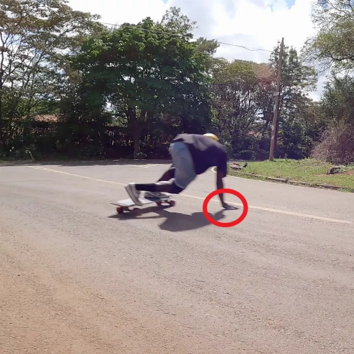 Correct hand position for toeside predrift