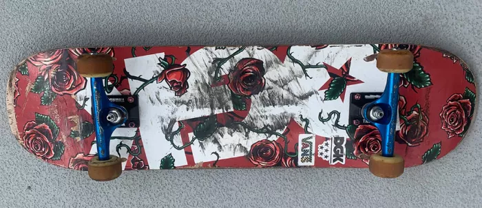 DGK skateboard deck shredded after a shred test