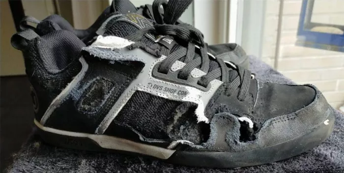 DVS Commanche 2.0 showing wear and tear