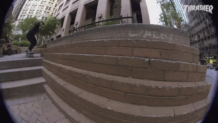 Fabiana Delfino doing a 5050 grind