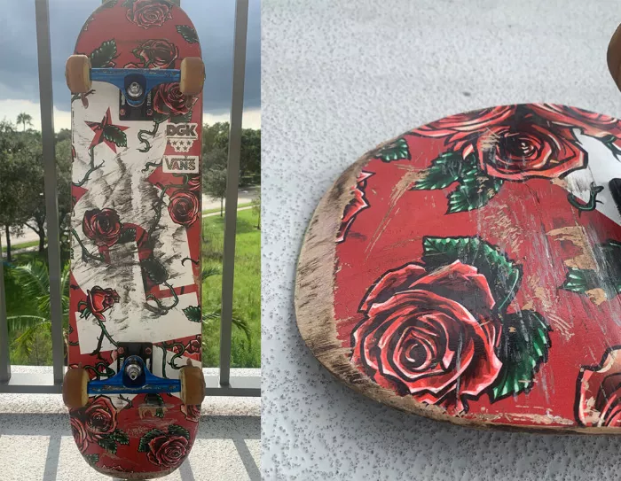 Full view of the stylish DGK skateboard deck