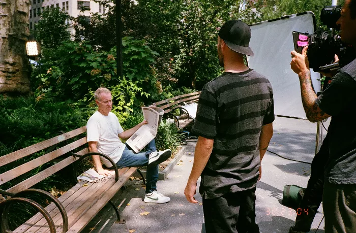 Gino Iannucci and John McEnroe on a shoot