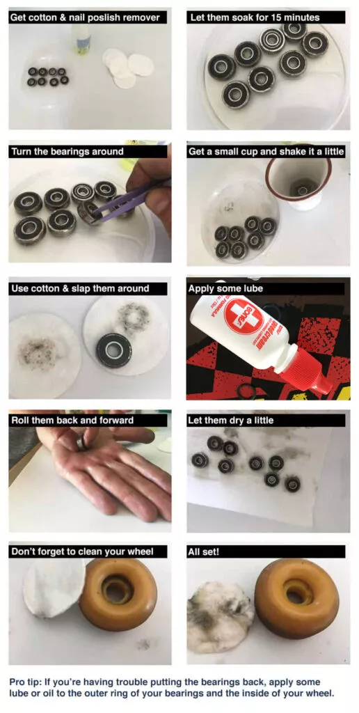 guide to cleaning skateboard bearings