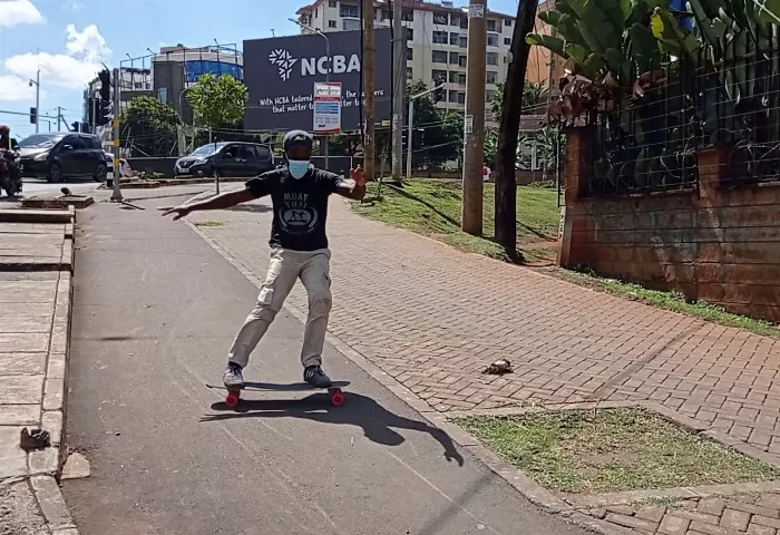 Heelside stand up slide on a longboard