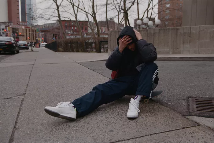 Heitor skating in New York