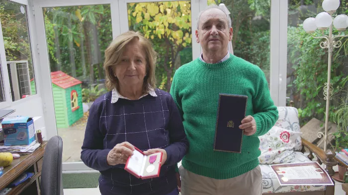 Ignacio's parents, Joaquin and Maria, are pictured.