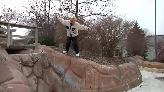 Jake Keenan and his crew explore a mini-golf course for skateboarding in Michigan