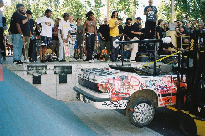 John Cardiel judging the CCS car wash contest in Portland