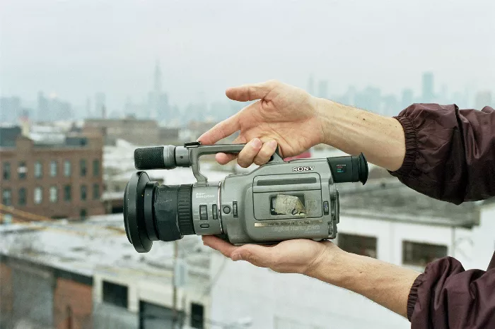 Josh Stewart with a Sony VX1000 camera