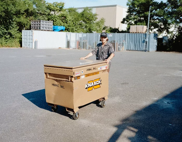 Josh Wilson dumpster push