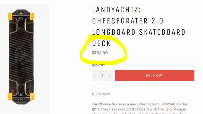 Landyachtz Cheesegrater price