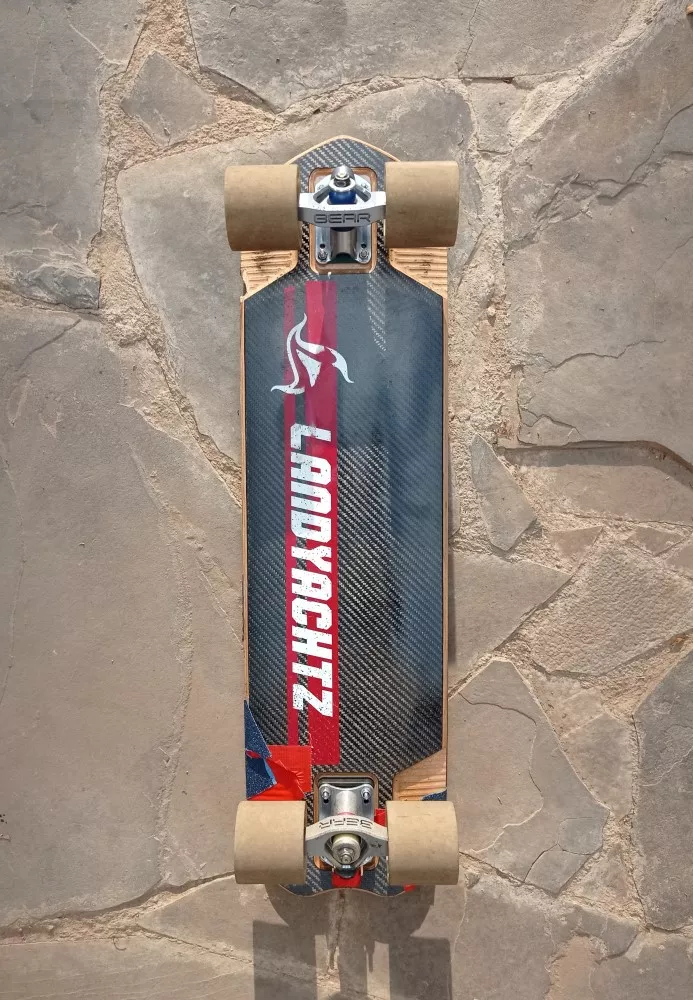 Landyachtz El Peligro longboard with the Bear 2020 Smokies and Slide Perfect Fluxx wheels