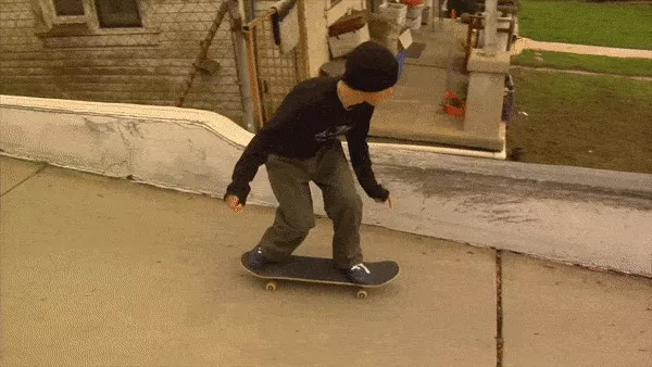 Logan Kirshak captured in a moment of street skateboarding