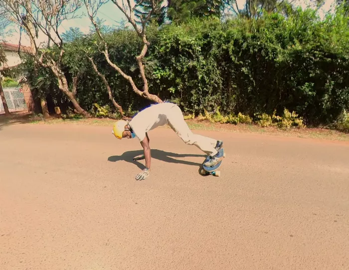 longboarding push-up slide