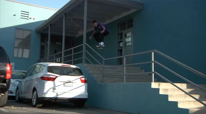 Louie Lopez skating at Venice Beach