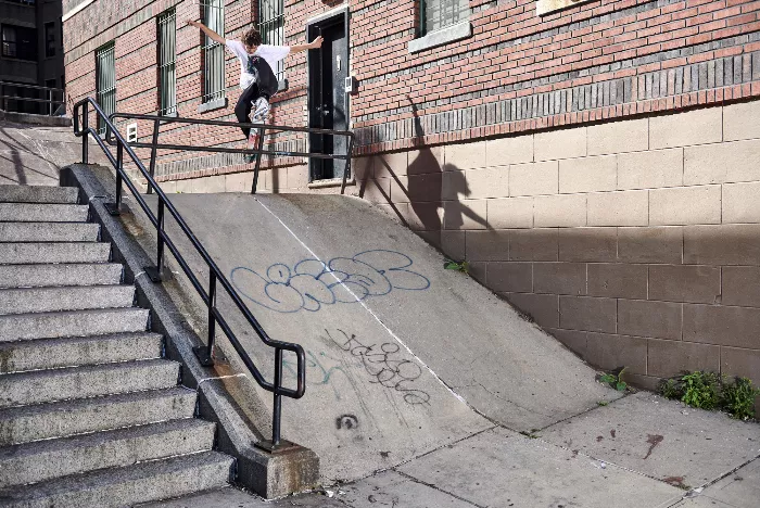 Manchild skateboarding at Jerome Ave Banks