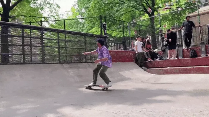 Mark Gonzales doing a trick