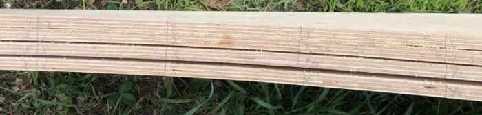 marked flat bottom wooden boards