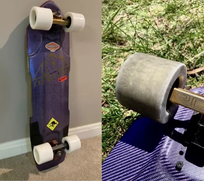 maverick prototypes on Jacko Shapeiras longboard