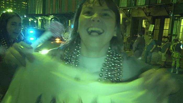 Nora Vasconcellos at Mardi Gras with Jenkem crew