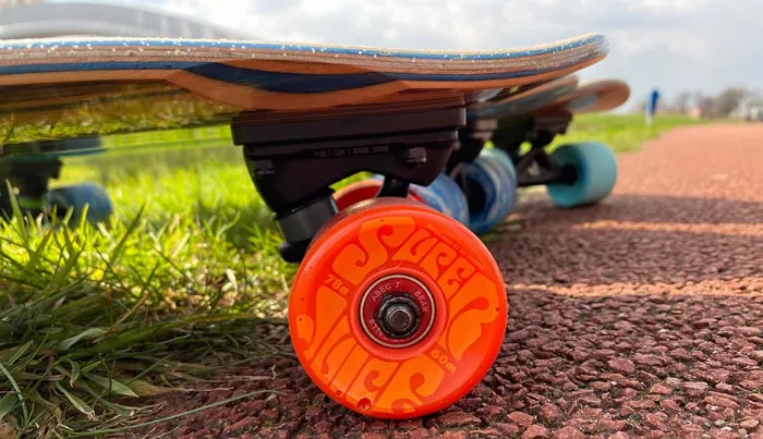 OJ Super Juice Wheels on a Cruiser Board