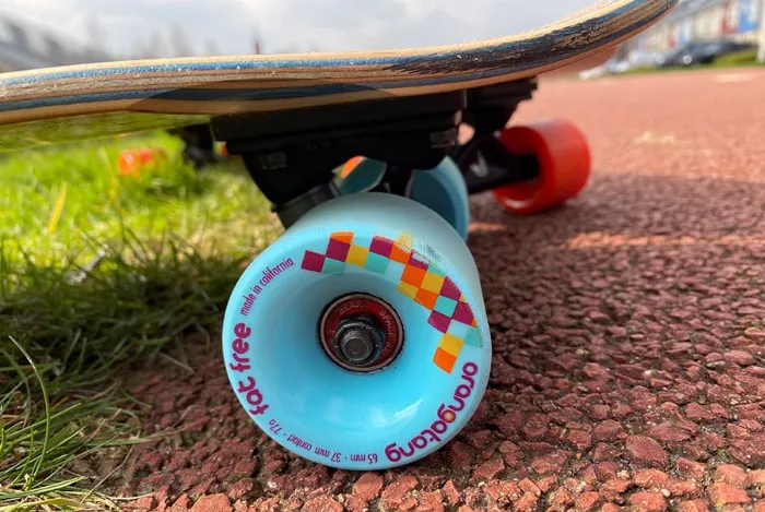 Orangatang Wheels on a Cruiser Board