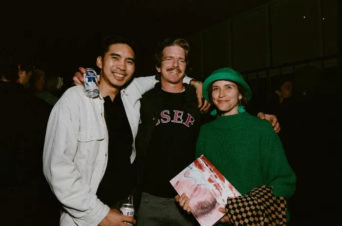 Pat and Keegan from CSEF and photographer Linnea Bullion at the party