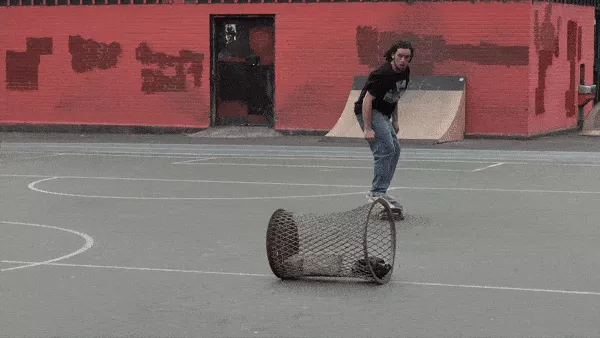 Person shrugging after a skate session