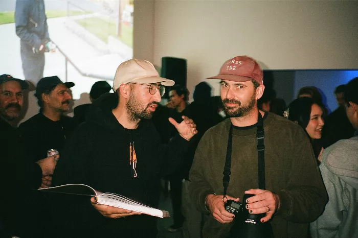 Photographers Alex Papke and Andrew James Peters at the book launch