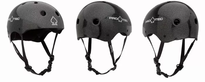 Protec Classic Skate Black Metal Flake helmet